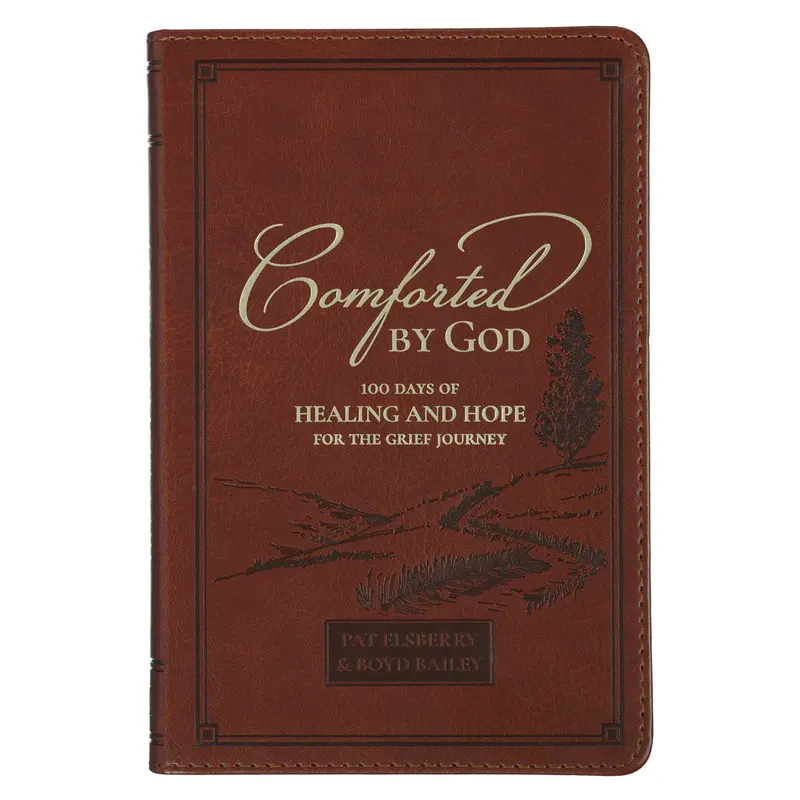Comforted By God: 100 Days Of Healing Devotions For Grieving Hearts (Faux Leather) 1