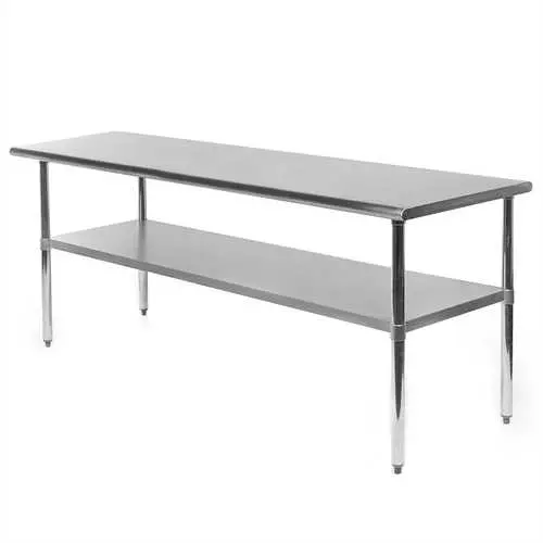 Commercial-Grade 72" X 24" Stainless Steel Restaurant Prep Table 1