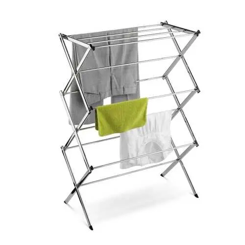 Commercial-Grade Chrome Clothes Drying Rack – Freestanding Laundry Dryer 1