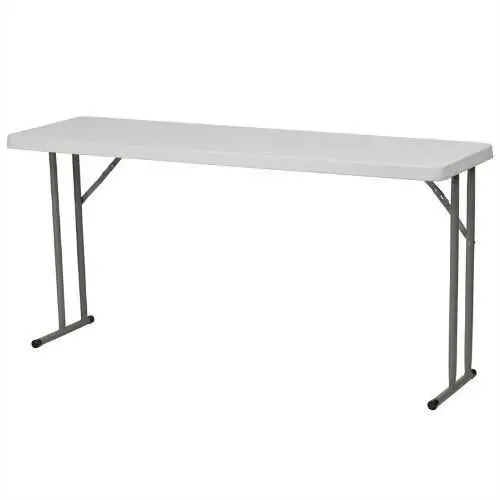 Commercial-Grade Folding Table – 60-Inch White Surface, 330-Lb Capacity 1