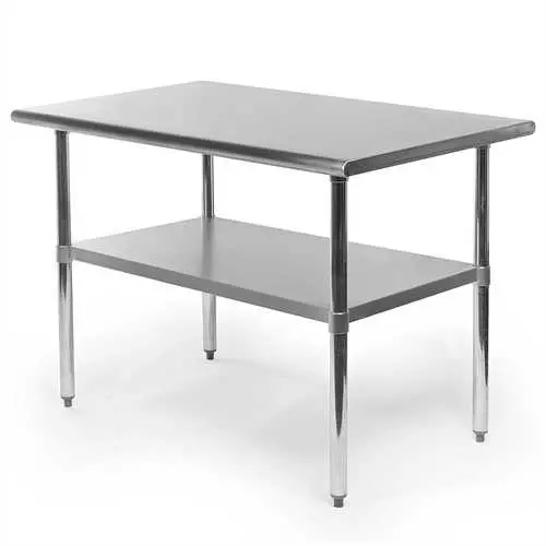Commercial-Grade Stainless Steel Prep Table – 48" X 30" Restaurant Kitchen Workstation 1