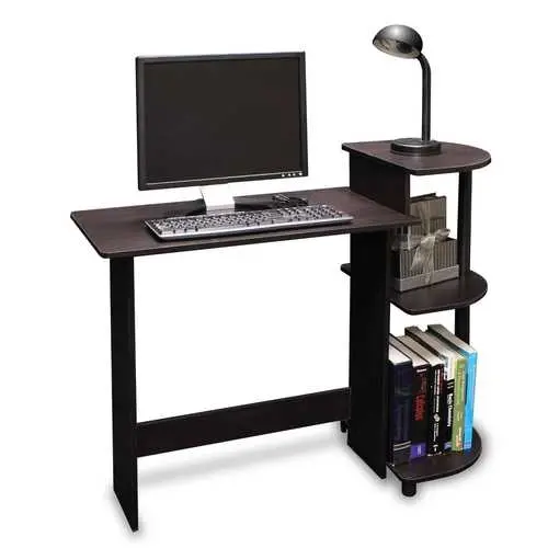 Compact Espresso-Finish Computer Desk For Small Spaces And Home Offices 1