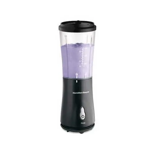 Compact Personal Smoothie Blender – Black Hamilton Beach Model With Leak-Proof Travel Lid 1