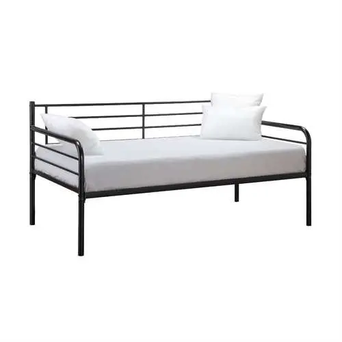 Contemporary Twin Black Metal Daybed – Sleek Design For Small Spaces 1