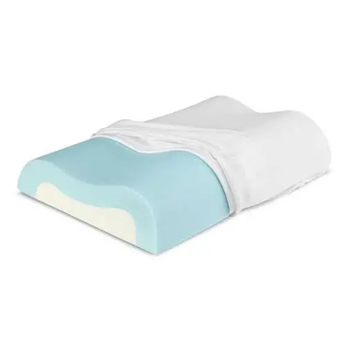 Cool-Contour Memory Foam Side Sleeper Pillow In Black – Made In Usa 1