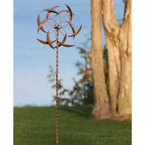 Copper-Plated Wind Spinner Stake – Whimsical Garden Yard Decoration 1