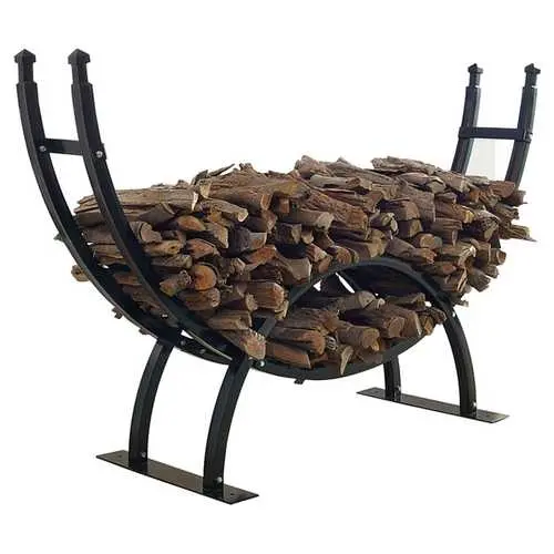 Crescent Round Firewood Rack – Holds ¼ Cord Of Logs, Indoor/Outdoor Use 1