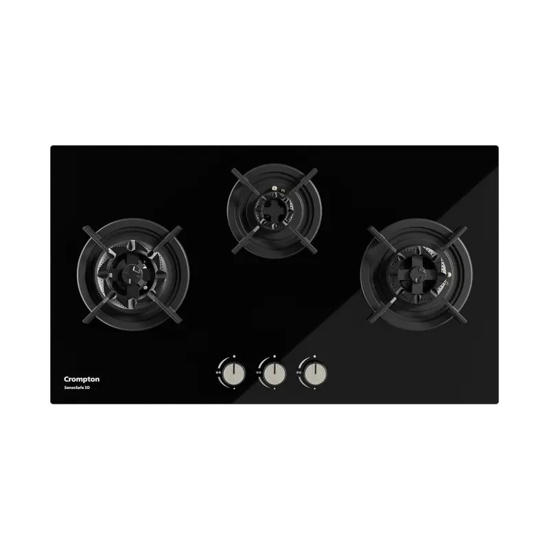Crompton Sensosafe Gas Hob – 78 Cm, 3-Burner With 3D Flame Control 1