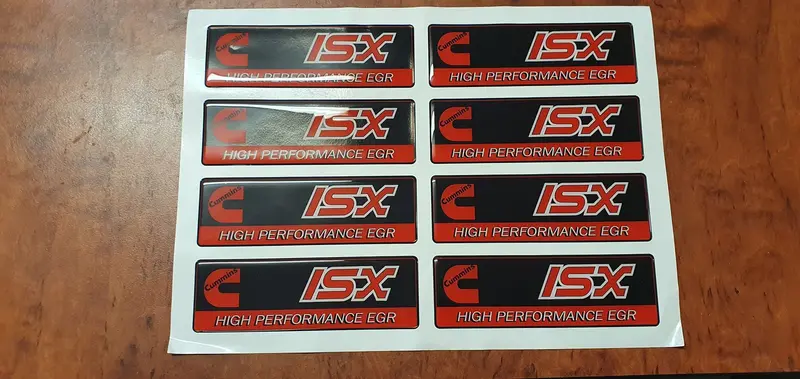 Cummins Isx Reproduction Epoxy-Domed Engine Decal 1