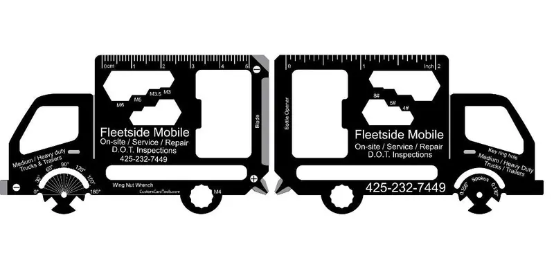 Custom Box Truck Multi-Tool Card – Automotive Branding Option 1