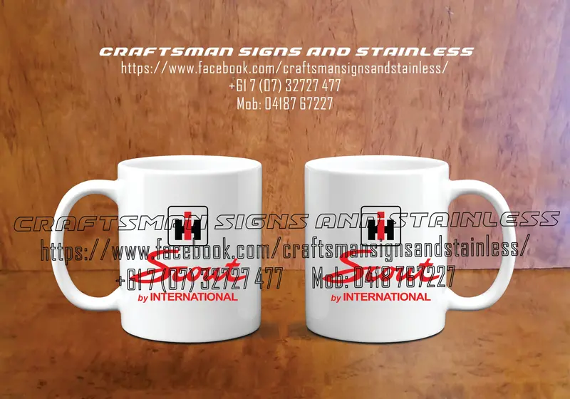 Custom Mug: White Ceramic With Vintage International 'Scout' Typography 1