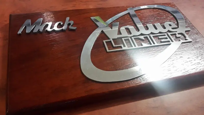 Custom Stainless Steel Mack Valueliner Badge 1