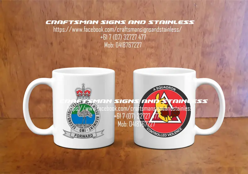 Custom White Ceramic Coffee Mug – 2/14Th Lhr (Qmi) A Squadron 1