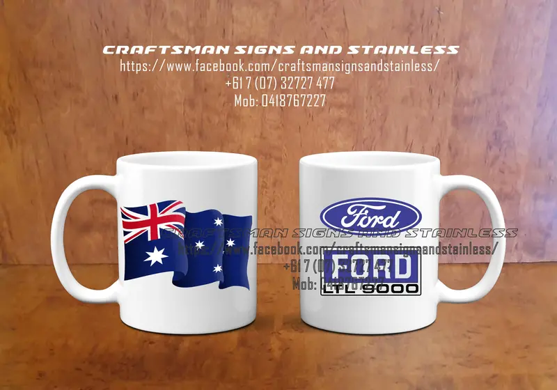 Custom White Ceramic Coffee Mug – Ford Ltl9000 Truck Edition 1