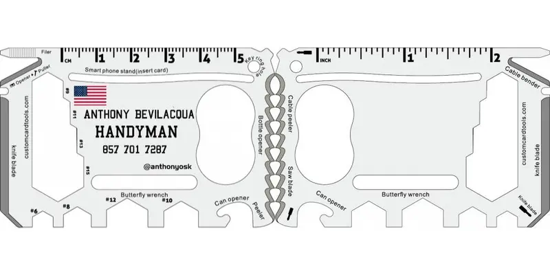 Customizable Card-Shaped Multi-Tool – Model 2 1