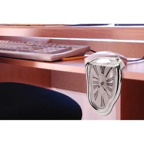 Dali-Inspired Melting Wall Clock – Chrome Plated Finish 1