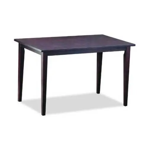 Dark Brown Stained Rubberwood Dining Table – Solid Wood Rectangular Table For Modern Homes 1