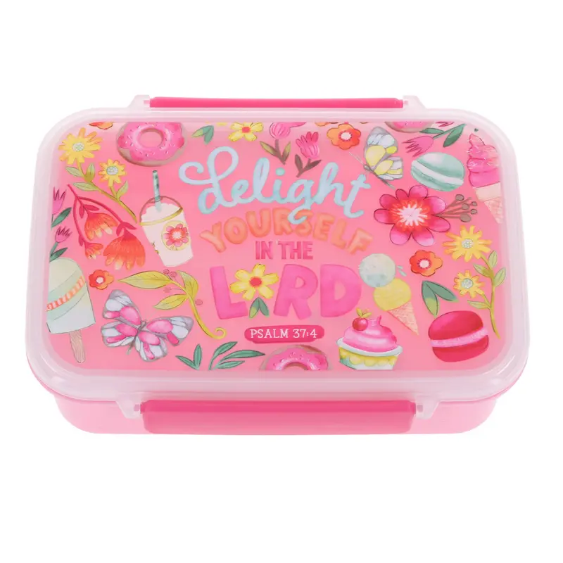 Delight Yourself In The Lord: Bpa-Free Plastic Lunch Box For Kids 1