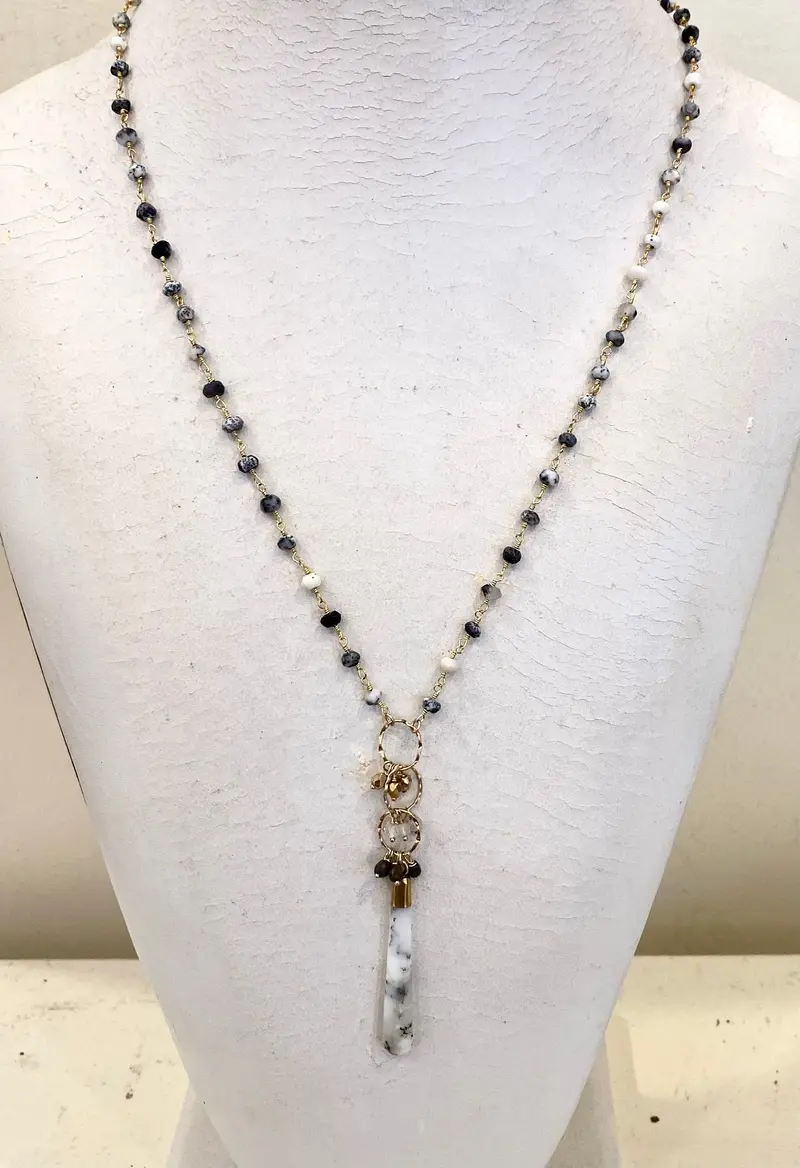Dendritic Opal Pendant Necklace 1