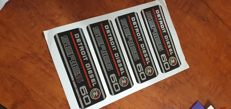 Detroit Diesel Series 60 Epoxy Domed Vinyl Decal 1