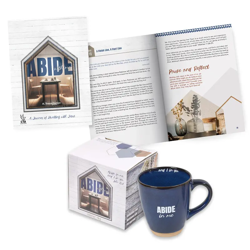Devotional Book & Ceramic Mug Gift Set – 'Abide With Me' Edition 1