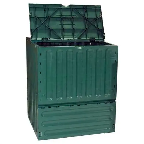 Eco-Friendly 160-Gallon Recycled Plastic Compost Bin – Garden Green Outdoor Design 1