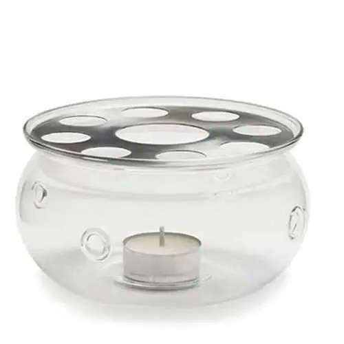 Elegant Glass Teapot Warmer – Includes Tea Light Holder For Warm Infusions 1