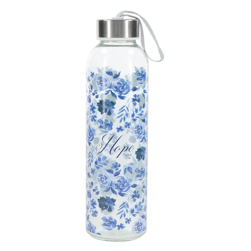 Elegant Hope-Inspired Glass Water Bottle 1