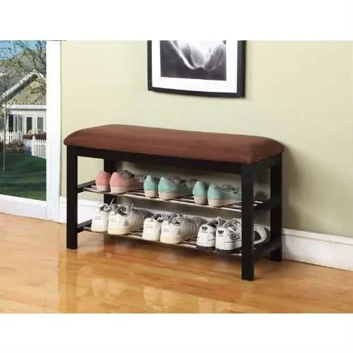 Entryway Storage Bench With Shoe Organizer And Hallway Design 1