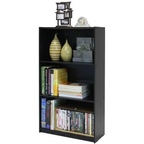 Espresso 3-Tier Bookshelf – Compact Storage Shelving Unit 1
