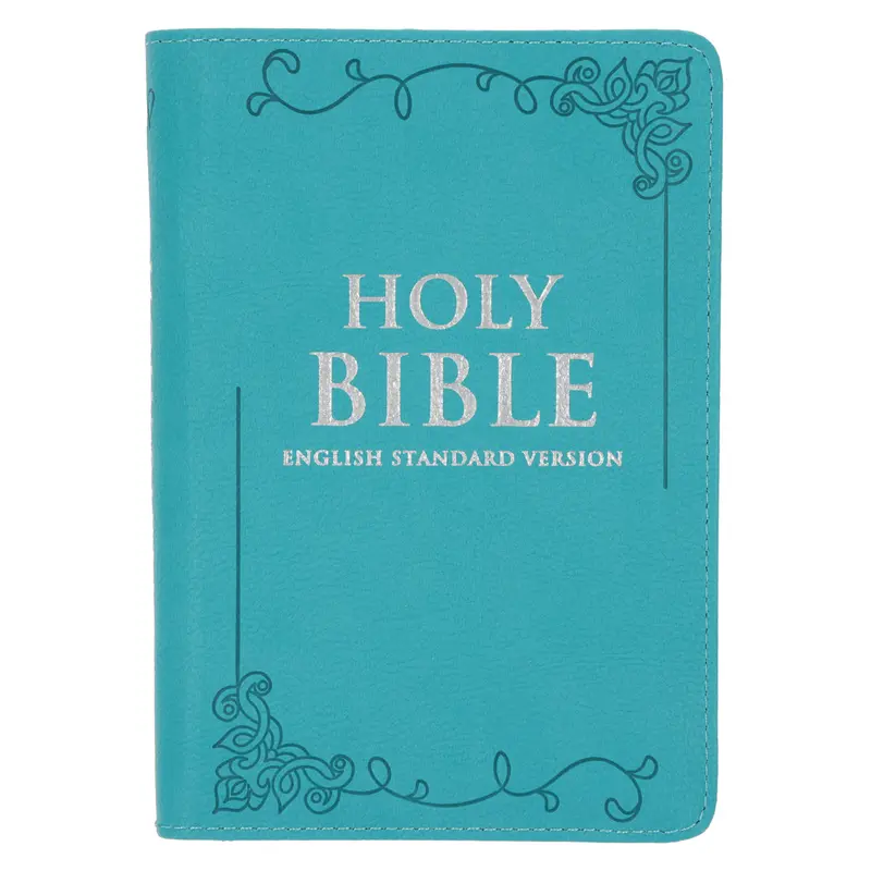 Esv Compact Bible In Teal Faux Leather – Zippered Portable Edition 1