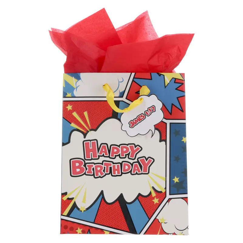 Every Good And Perfect Gift Is From Above: Birthday-Themed Medium Gift Bag With Tag 1