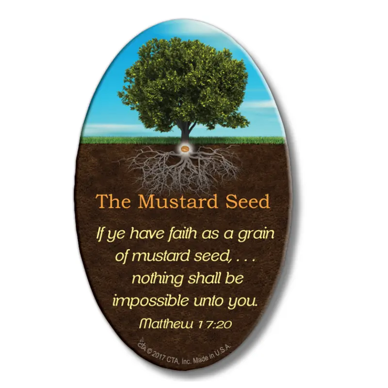 'Faith The Size Of A Mustard Seed' 4-Inch Magnetic Scripture Tile 1