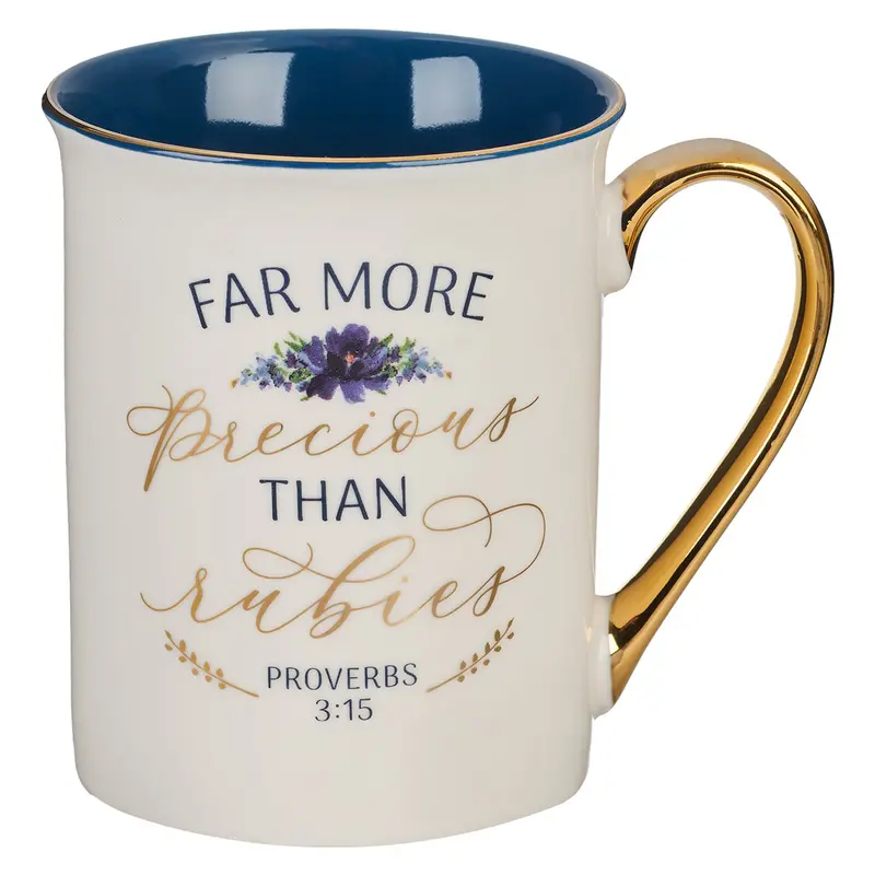 'Far More Precious Than Rubies' Ceramic Mug – Inspired By Proverbs 3:15 1