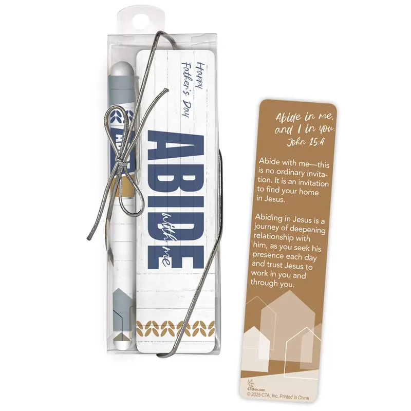 Father’S Day Faith Gift: Bookmark And Pen Set – 'Abide With Me' 1