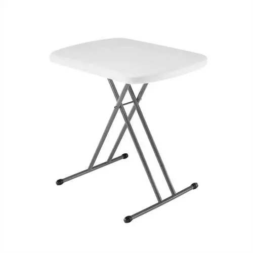 Foldable Indoor-Outdoor Table With White Granite-Effect Plastic Surface 1