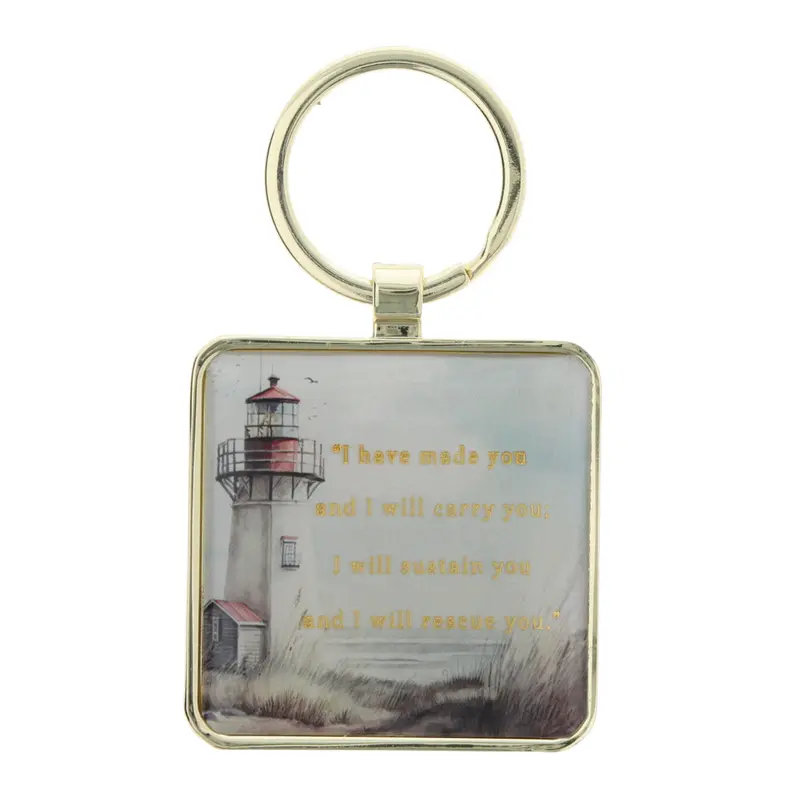 Footprints Epoxy-Coated Metal Keychain – Durable And Stylish 1