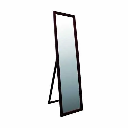 Freestanding Full-Length Bedroom Mirror – Modern Walnut Wood Frame 1
