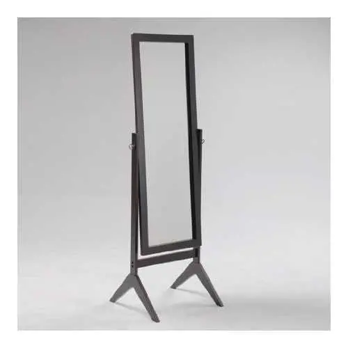 Full-Length Espresso Cheval Mirror With Adjustable Tilt 1