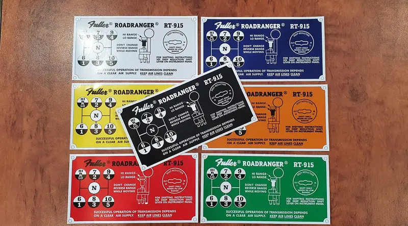 Fuller 'Road Ranger' Shift Pattern Metal Plate Replica 1