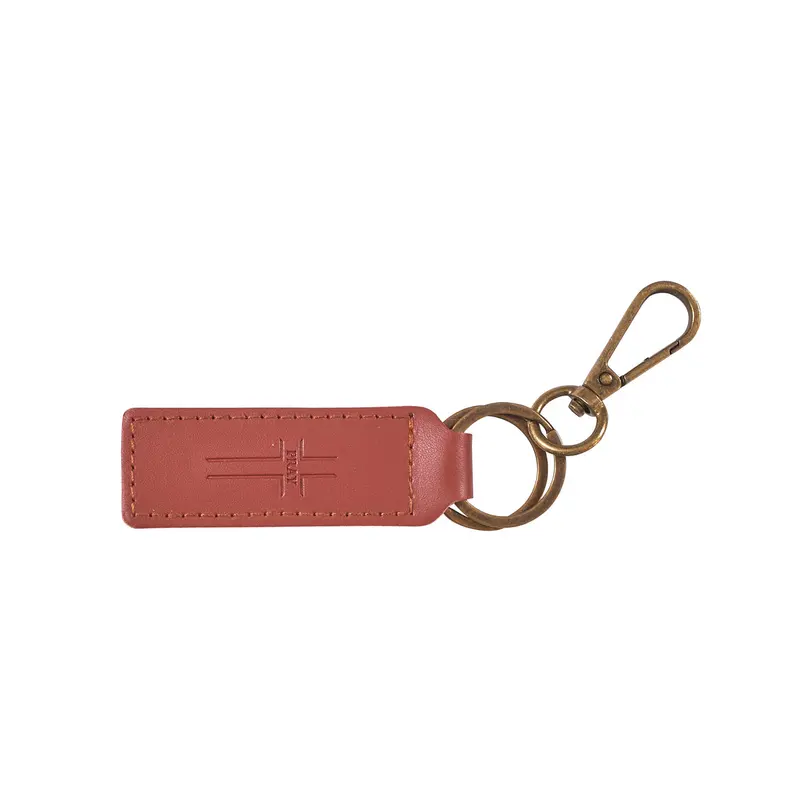 Genuine Leather Keychain – 'A Simple Amen' Motif 1
