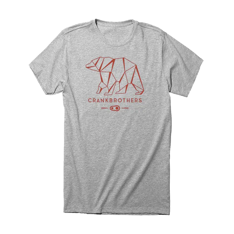 Geo Bear Youth Graphic T-Shirt – Grey 1