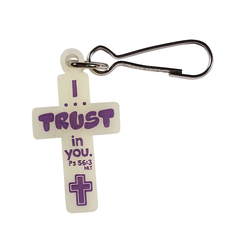 Glow-In-The-Dark Cross-Shaped Backpack Tag For Kids And Teens 1