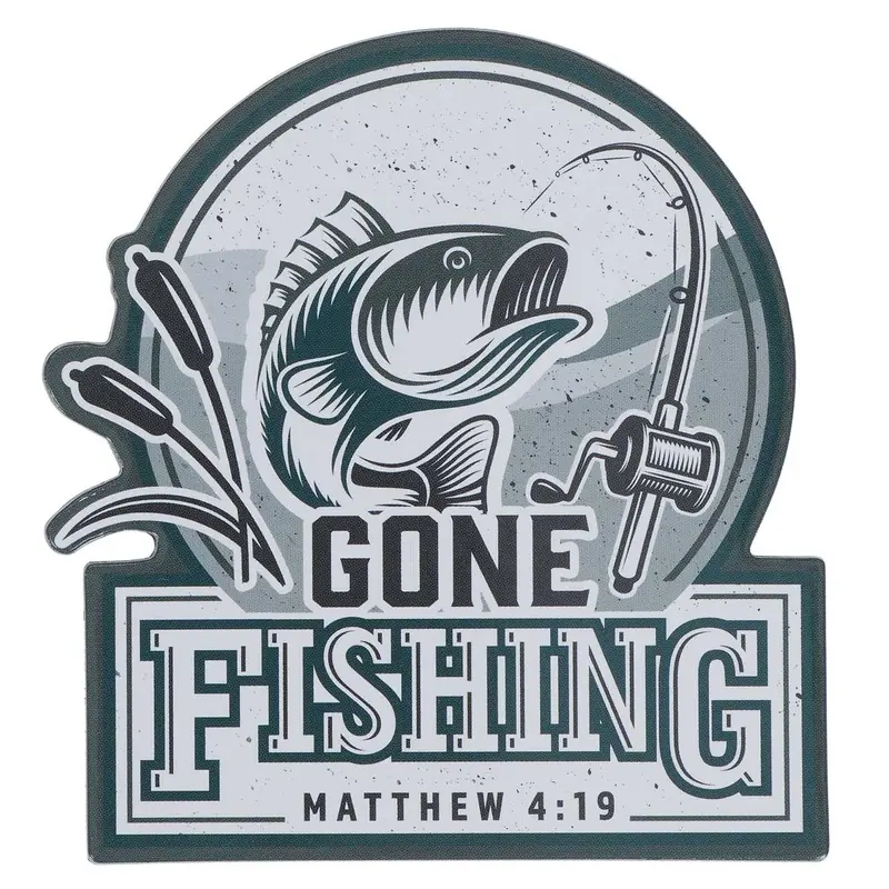 'Gone Fishing' Encouraging Refrigerator Magnet Set 1