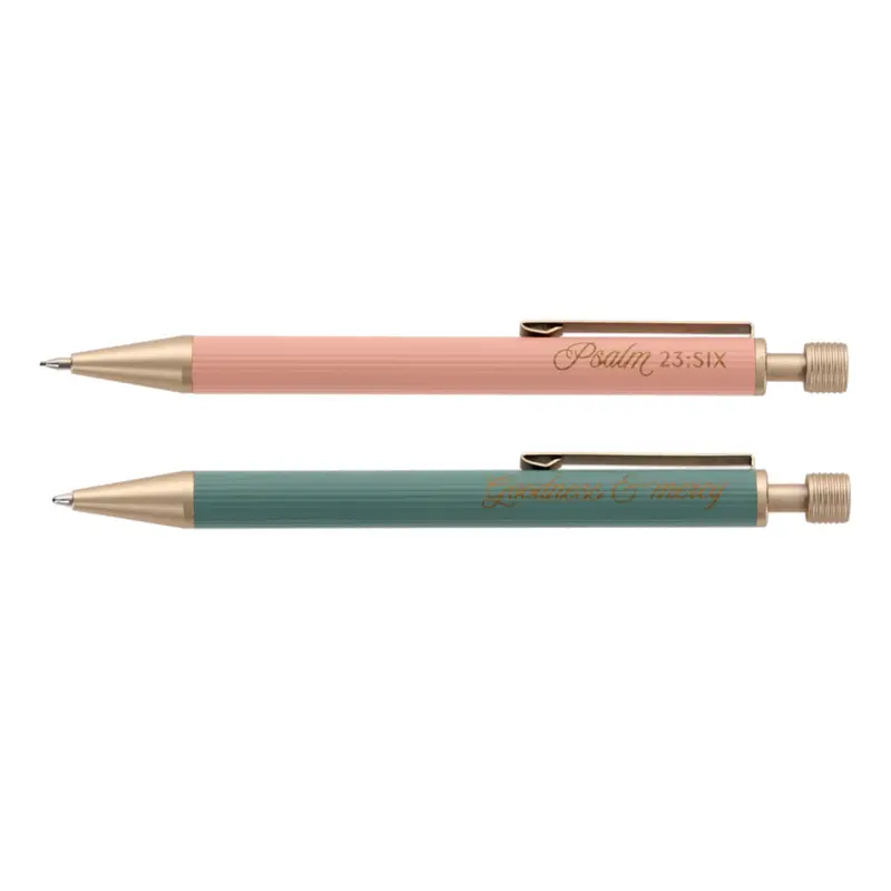 Goodness & Mercy Writing Set: Pen, Pencil, And Coordinated Faux Leather Pouch 1