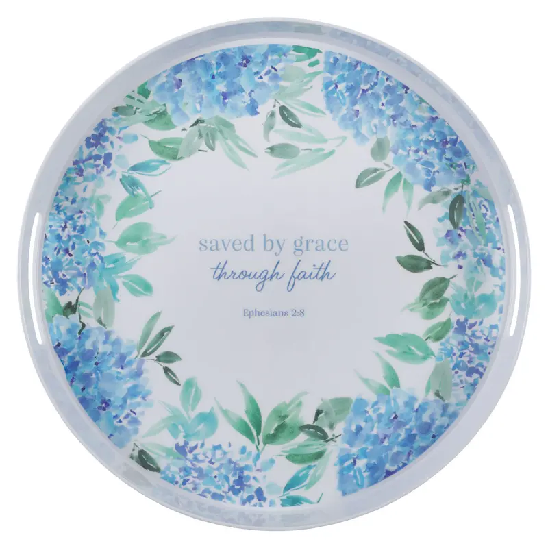 Grace-Themed Melamine Serving Tray – Elegant Faith-Based Entertaining Piece 1