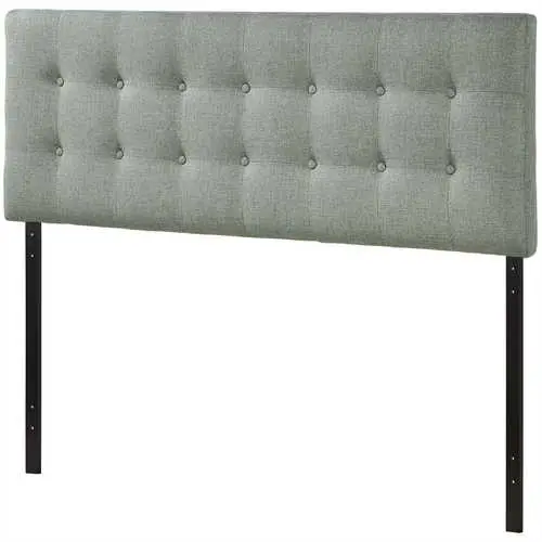Grey Fabric Button-Tufted Headboard – Full Size 1