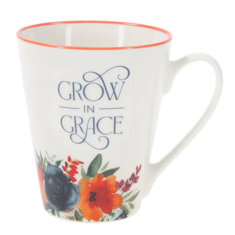 'Grow In Grace' Ceramic Mug – Uplifting Typography, Everyday Use 1