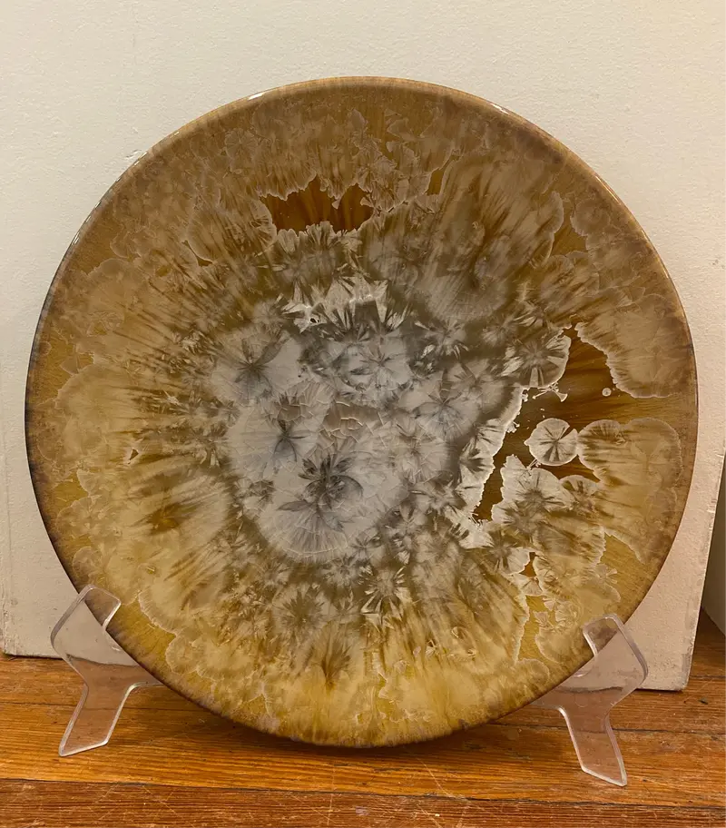 Handcrafted Crystalline Glaze Ceramic Plate 1