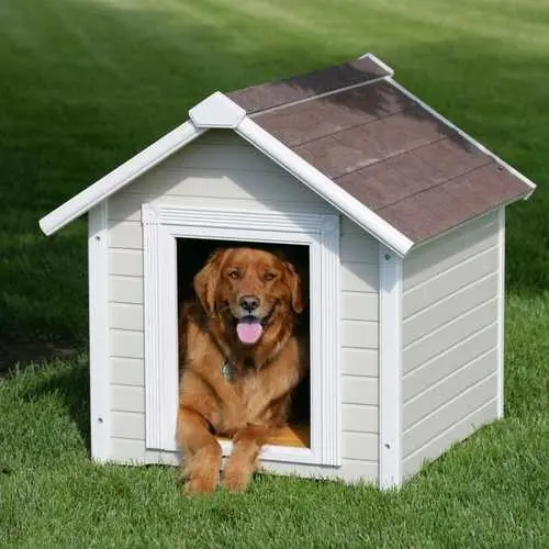 Handcrafted Solid Wood Dog House With Classic Asphalt Roof 1